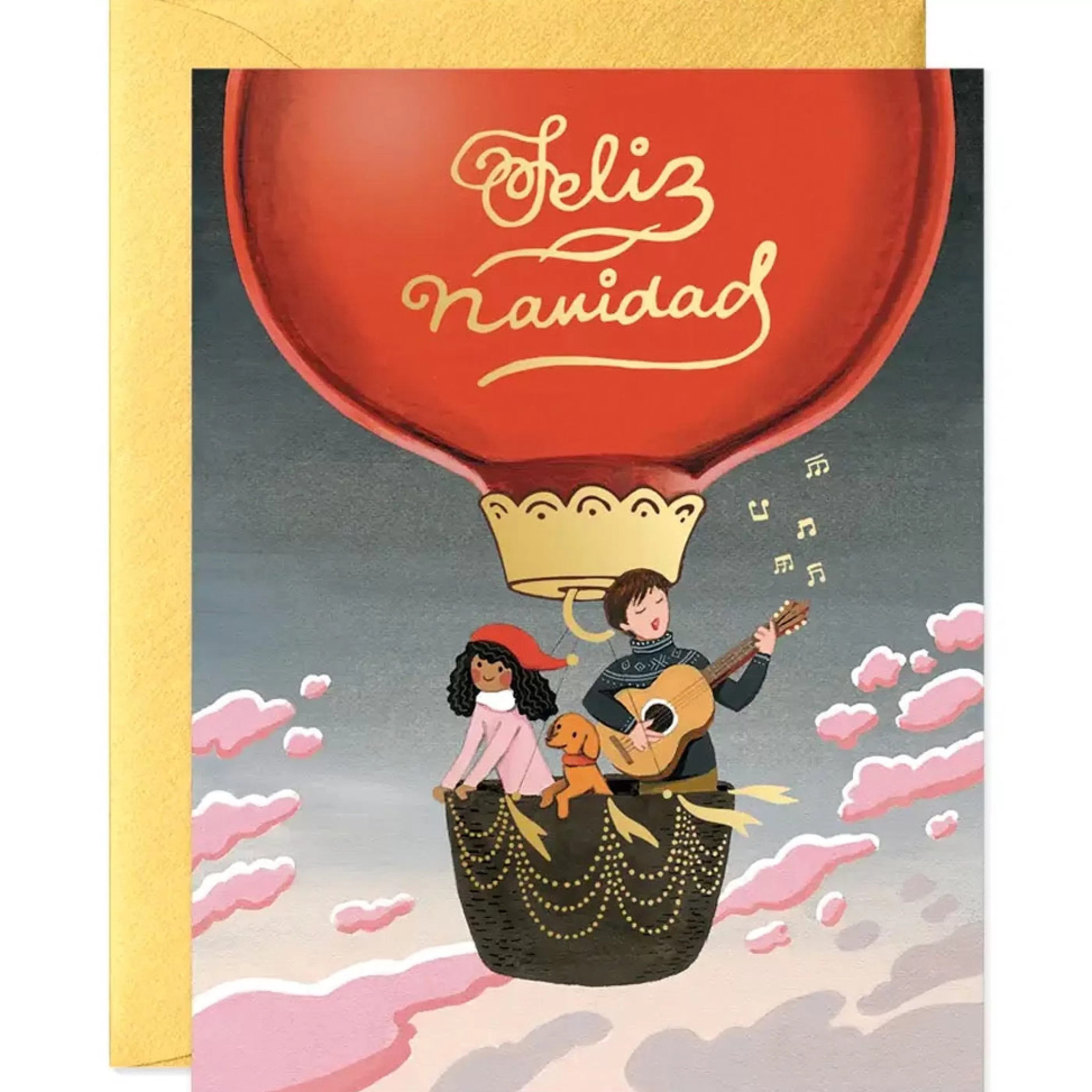 JooJoo Paper Feliz Navidad Balloon Card New