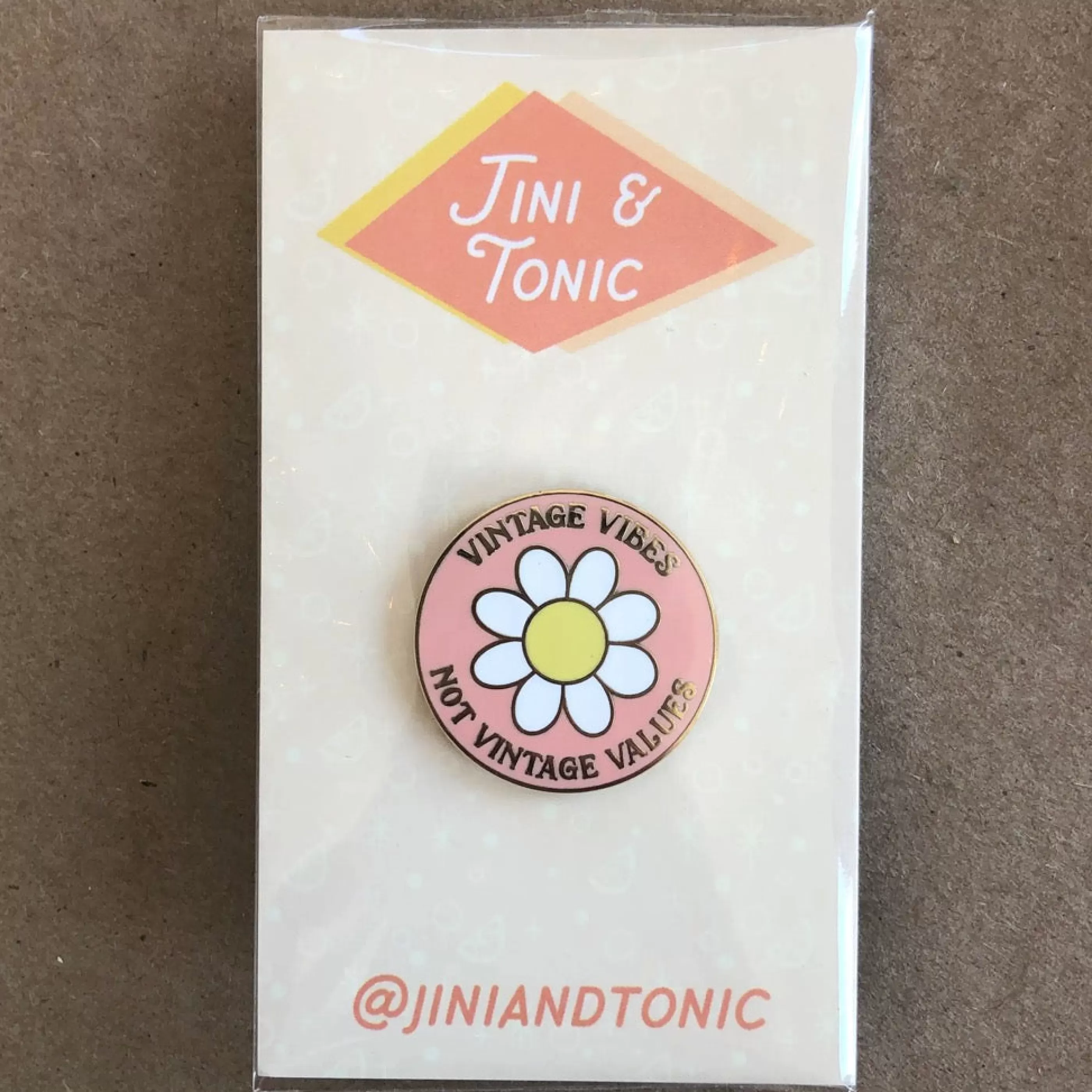 Jini & Tonic Pins, Patches & Keychains>Vintage Vibes Enamel Pin